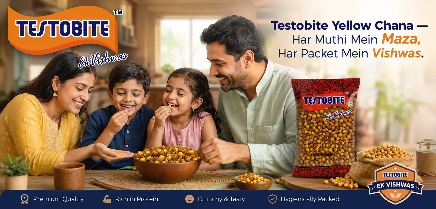 Yellow Chana Family Snacks Daily