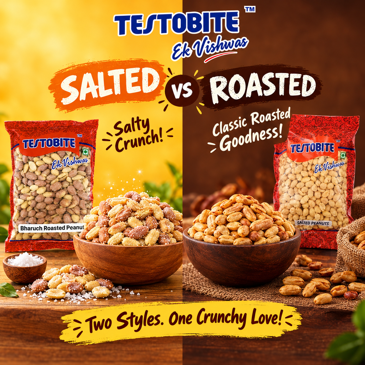 Salted Peanuts vs Roasted Peanuts