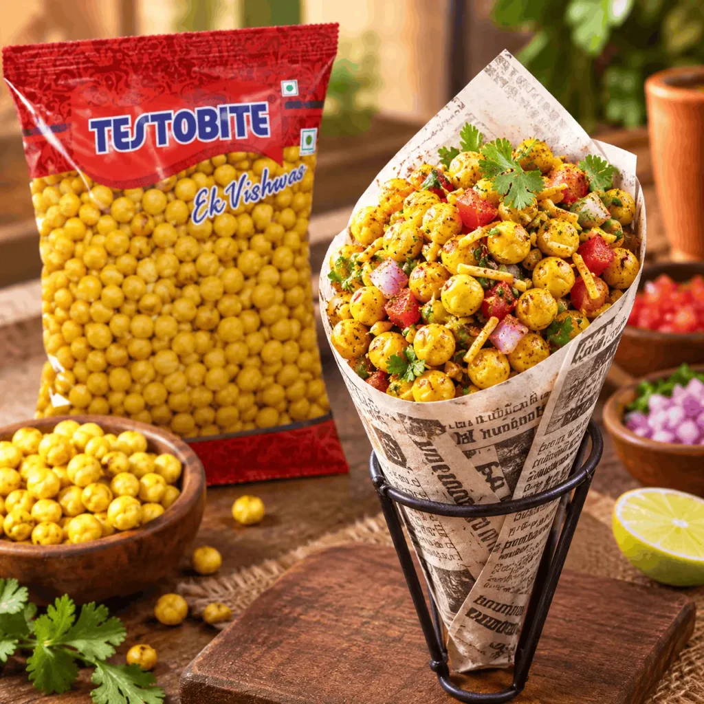 Testobite Vatana β The Crunchy Green Snack Packed with Fibre 1 Vatana Bhel